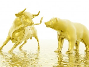 O touro e o urso representam compradores e vendedores no mercado financeiro