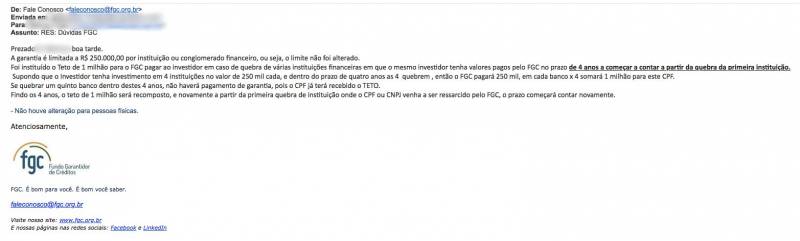 FGC - Fundo Garantidor de Crédito