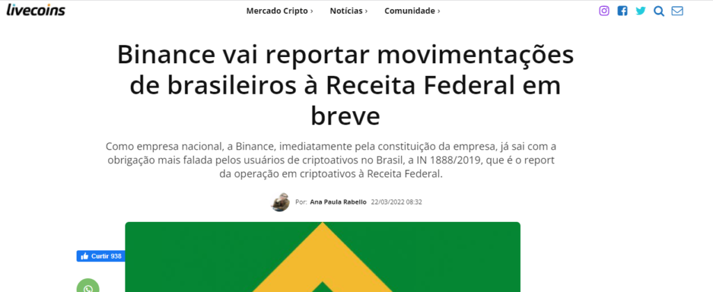 declarar criptomoedas no imposto de renda