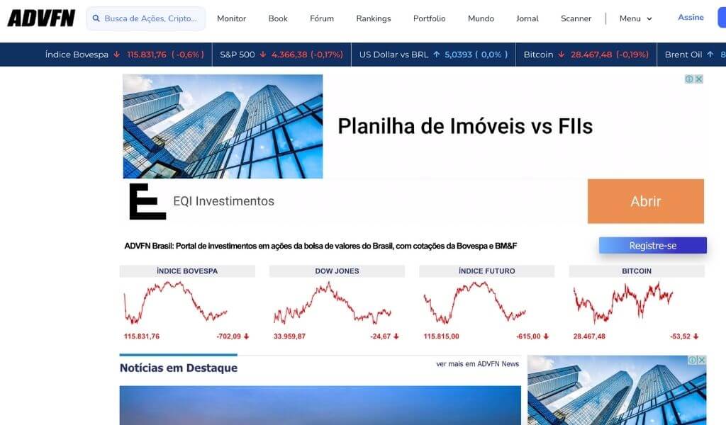 Como utilizar a ADVFN para análises de mercado