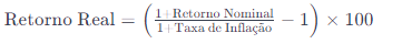 Fórmula retorno real